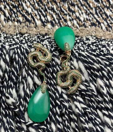 Orecchini argento rosa con agata e zirconi cod:0187AG9930170M