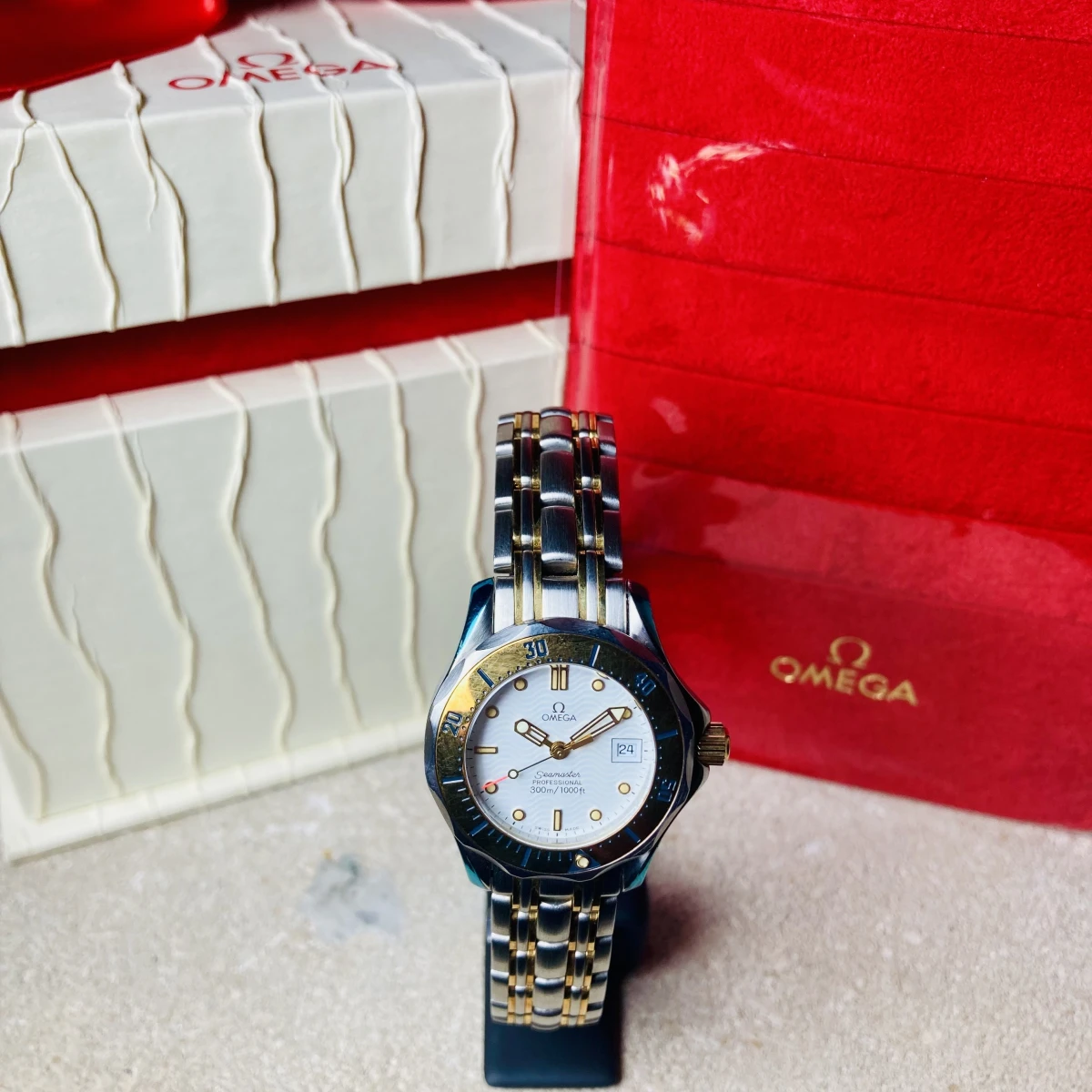 Omega Seamaster 300 Lady al quarzo Full-Set